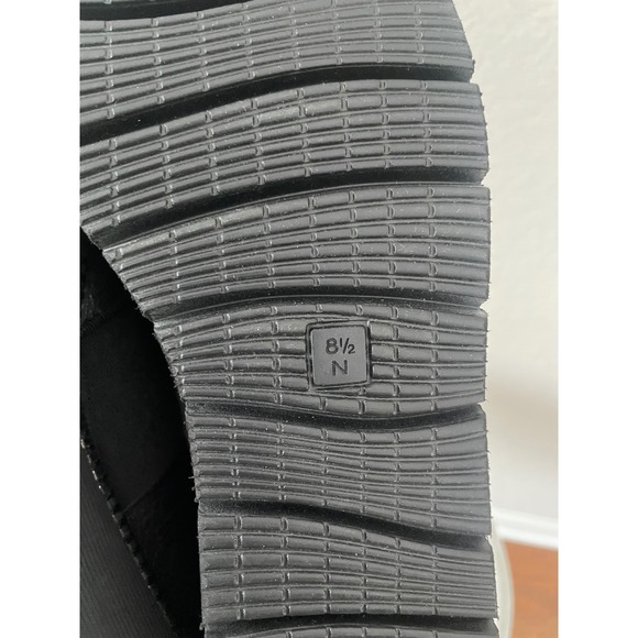 New VAN ELI Black Leather Platform Slip On Loafer Shoes Women's 8.5 N - Picture 7 of 8